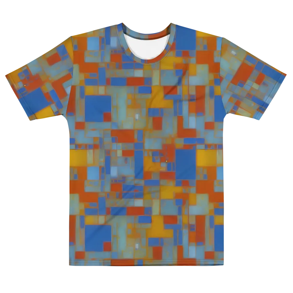 Modernist Current on Men's Cotton Crew Neck T-Shirt — Front