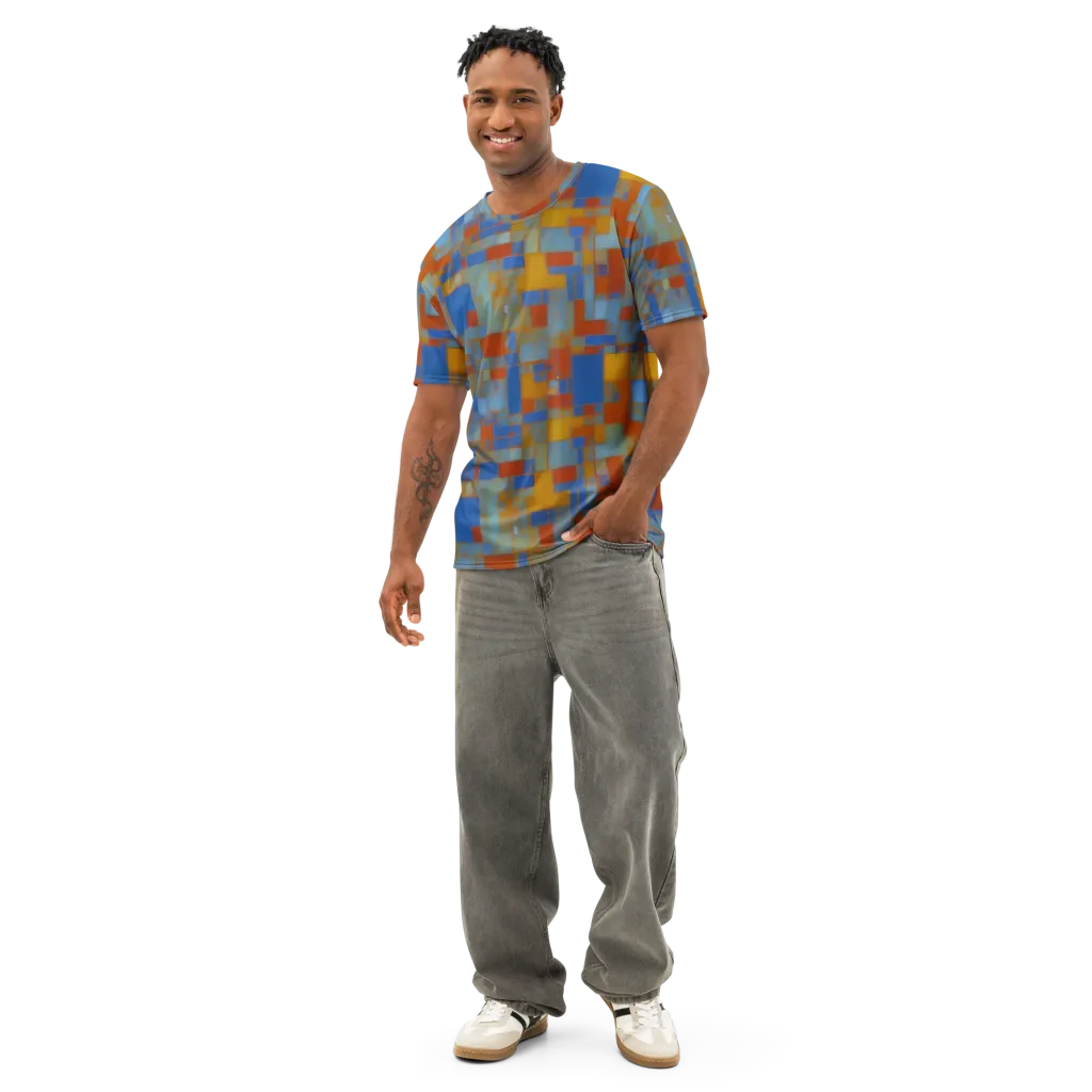 Modernist Current on Men's Cotton Crew Neck T-Shirt — Front