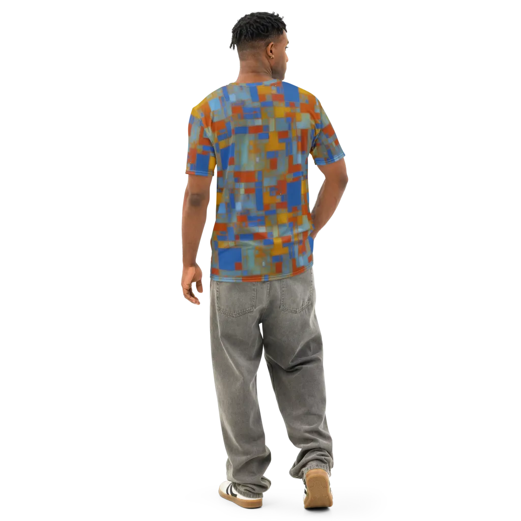 Modernist Current on Men's Cotton Crew Neck T-Shirt — Back