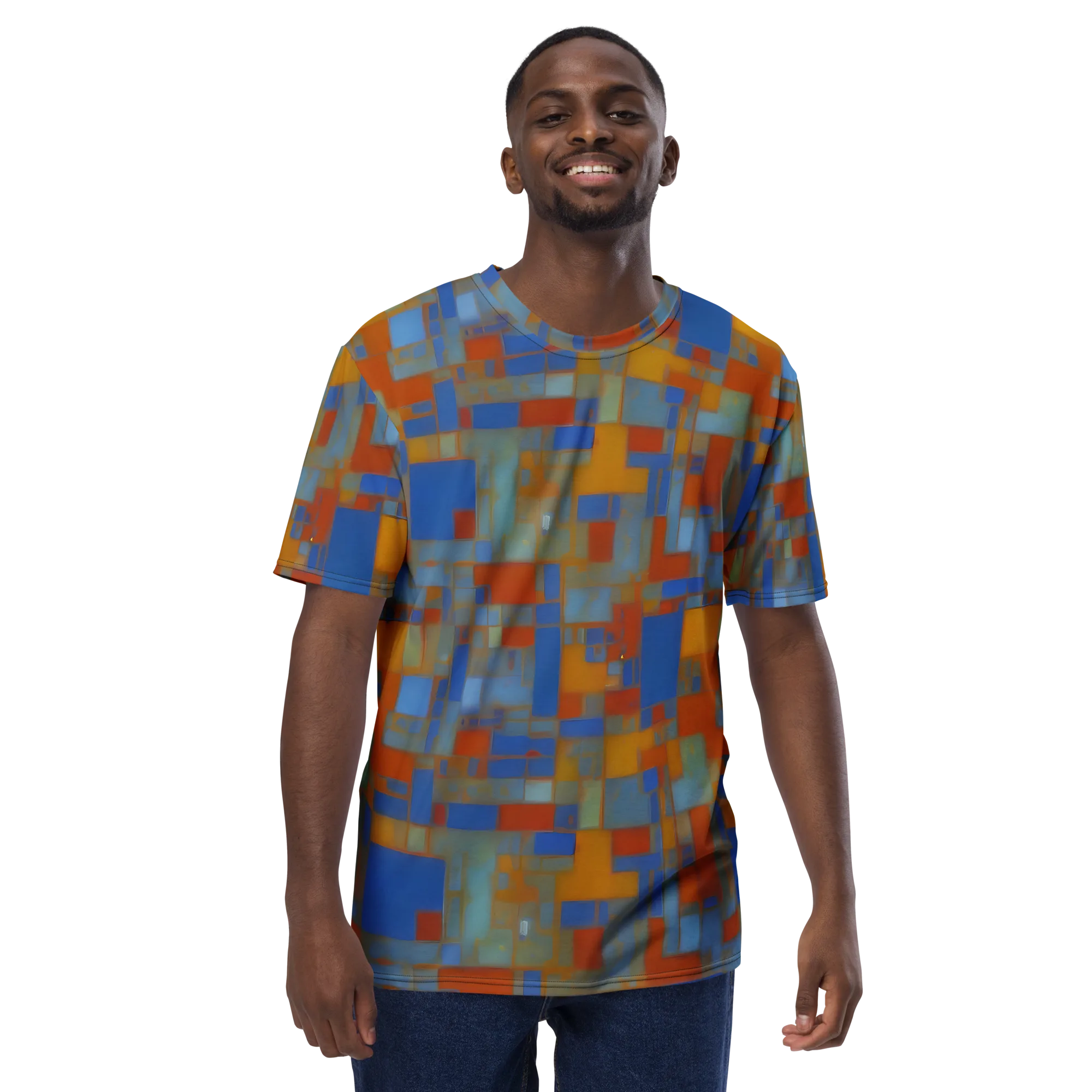 Modernist Current on Men's Crew Neck T-Shirt — Front