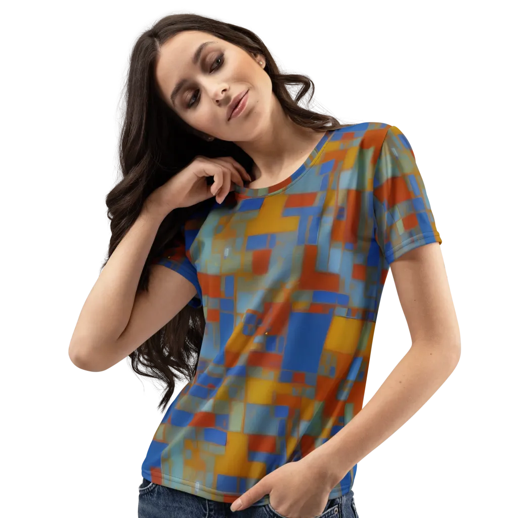 Modernist Current on Women's Crew Neck T-Shirt — Left Front