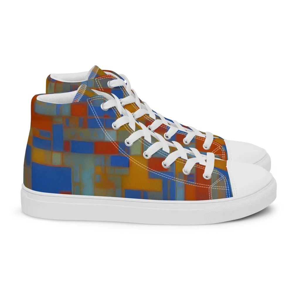 Modernist Current on Women's High Top Canvas Shoes — Right