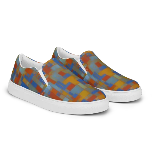 Modernist Current on a Men's Slip-On Canvas Shoes