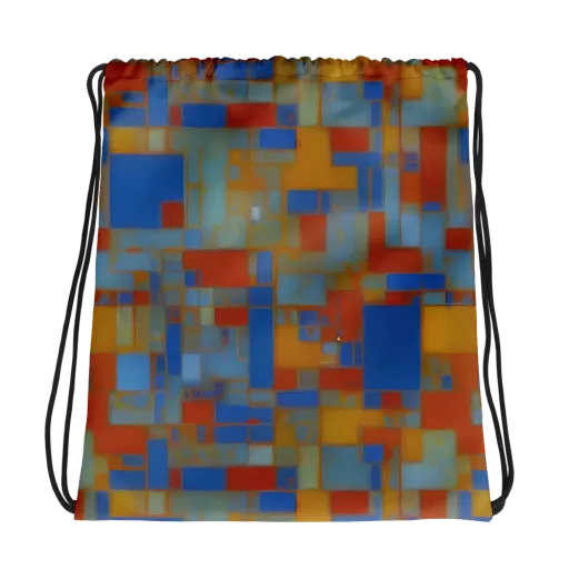 Modernist Current on a Drawstring Bag
