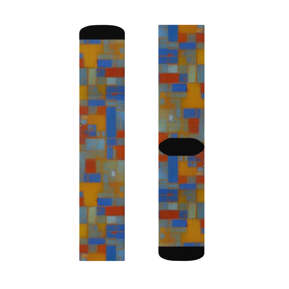 Modernist Current on Socks — Left Sock