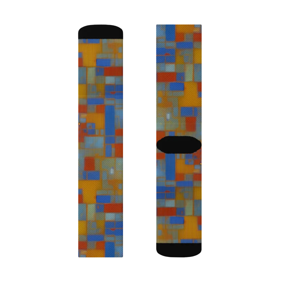 Modernist Current on Socks — Right Sock