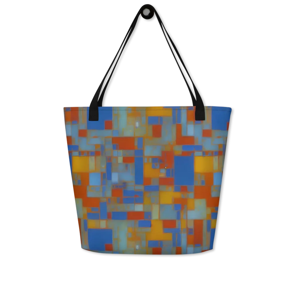 Modernist Current on Large Tote Bag W/ Pocket — Front