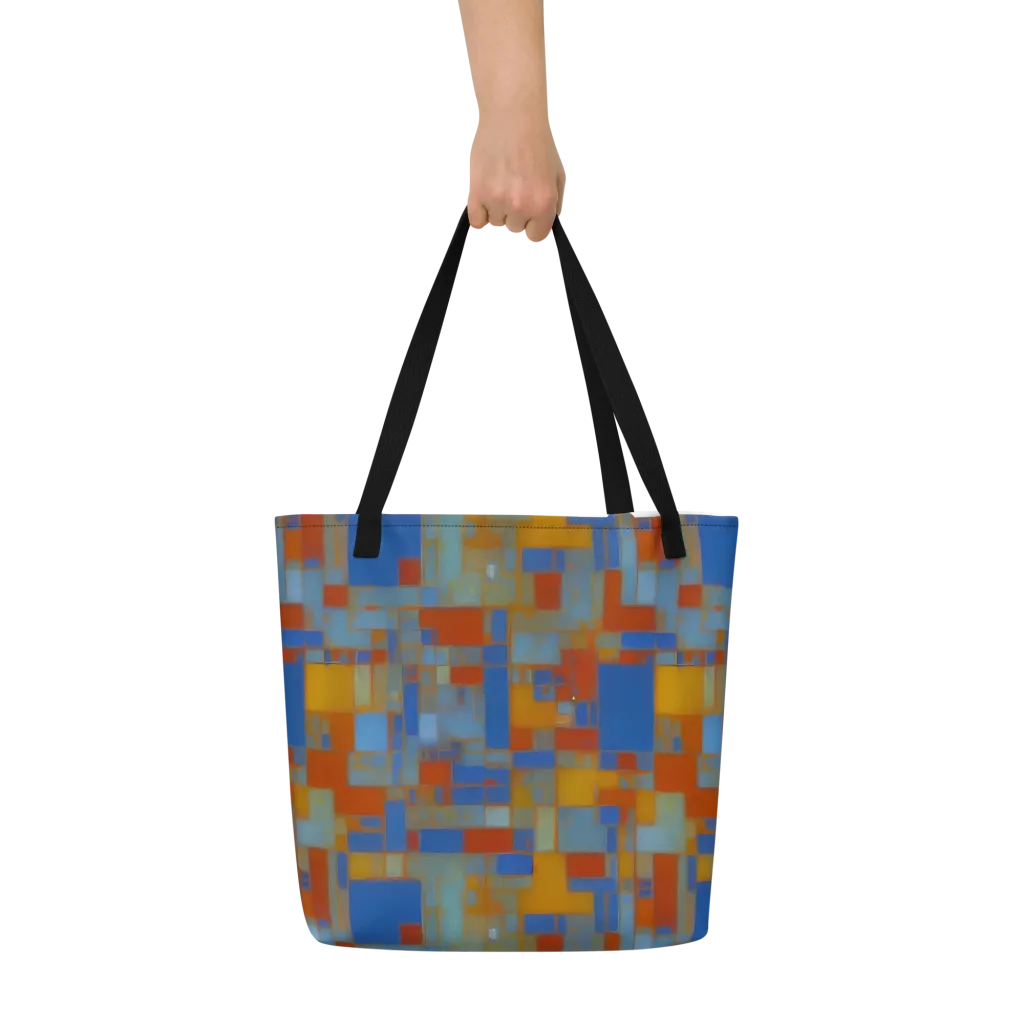 Modernist Current on Large Tote Bag W/ Pocket — Front
