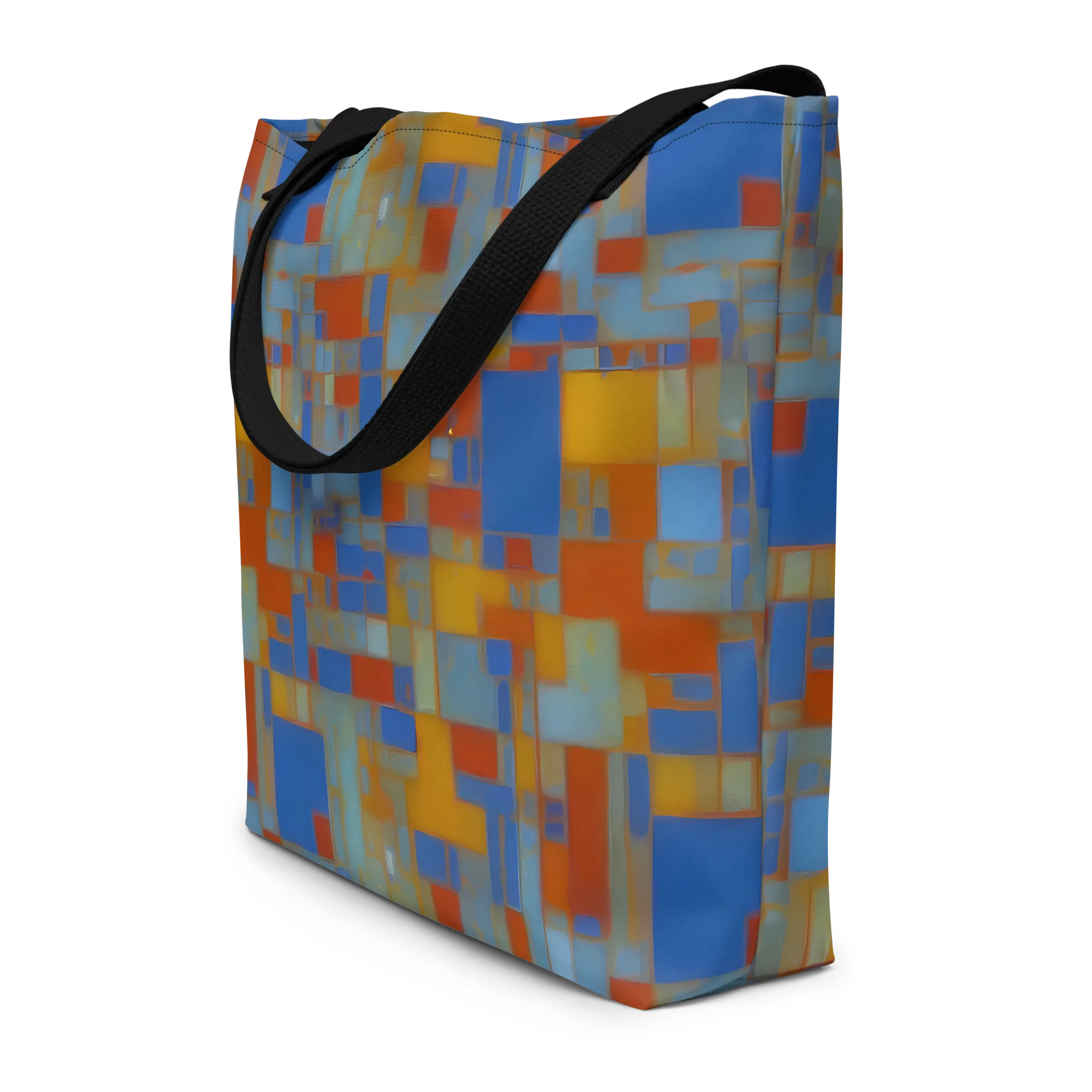 Modernist Current on Large Tote Bag W/ Pocket — Front