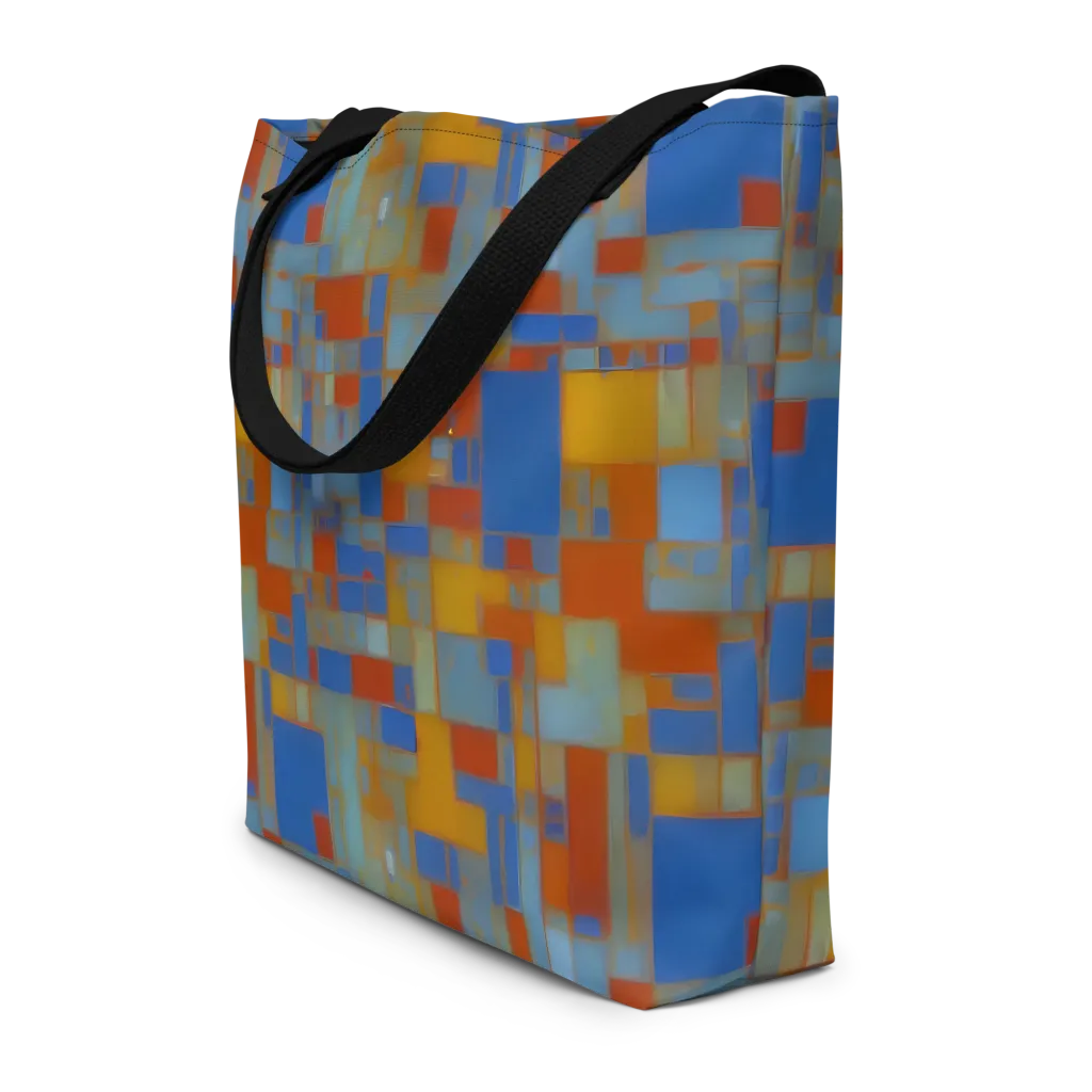 Modernist Current on Large Tote Bag W/ Pocket — Front