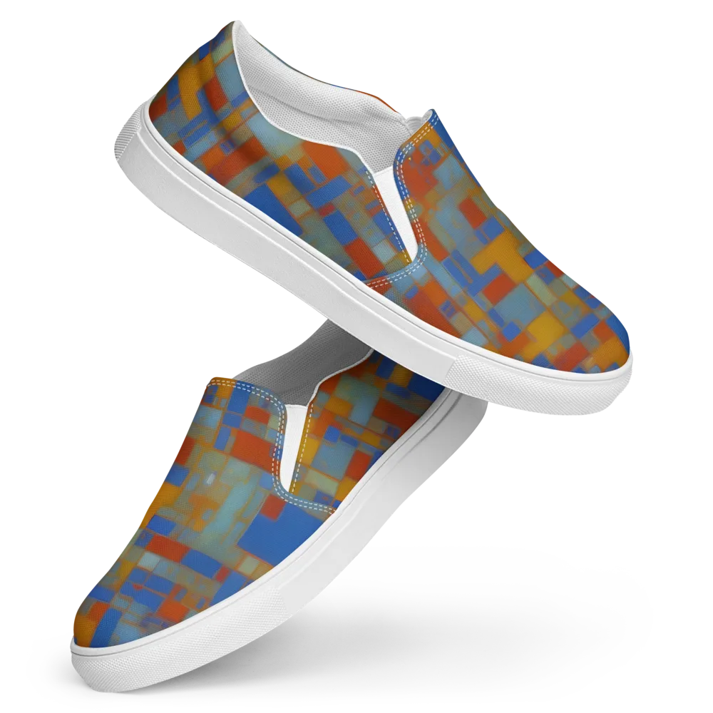 Modernist Current on Women's Slip-On Canvas Shoes — Front