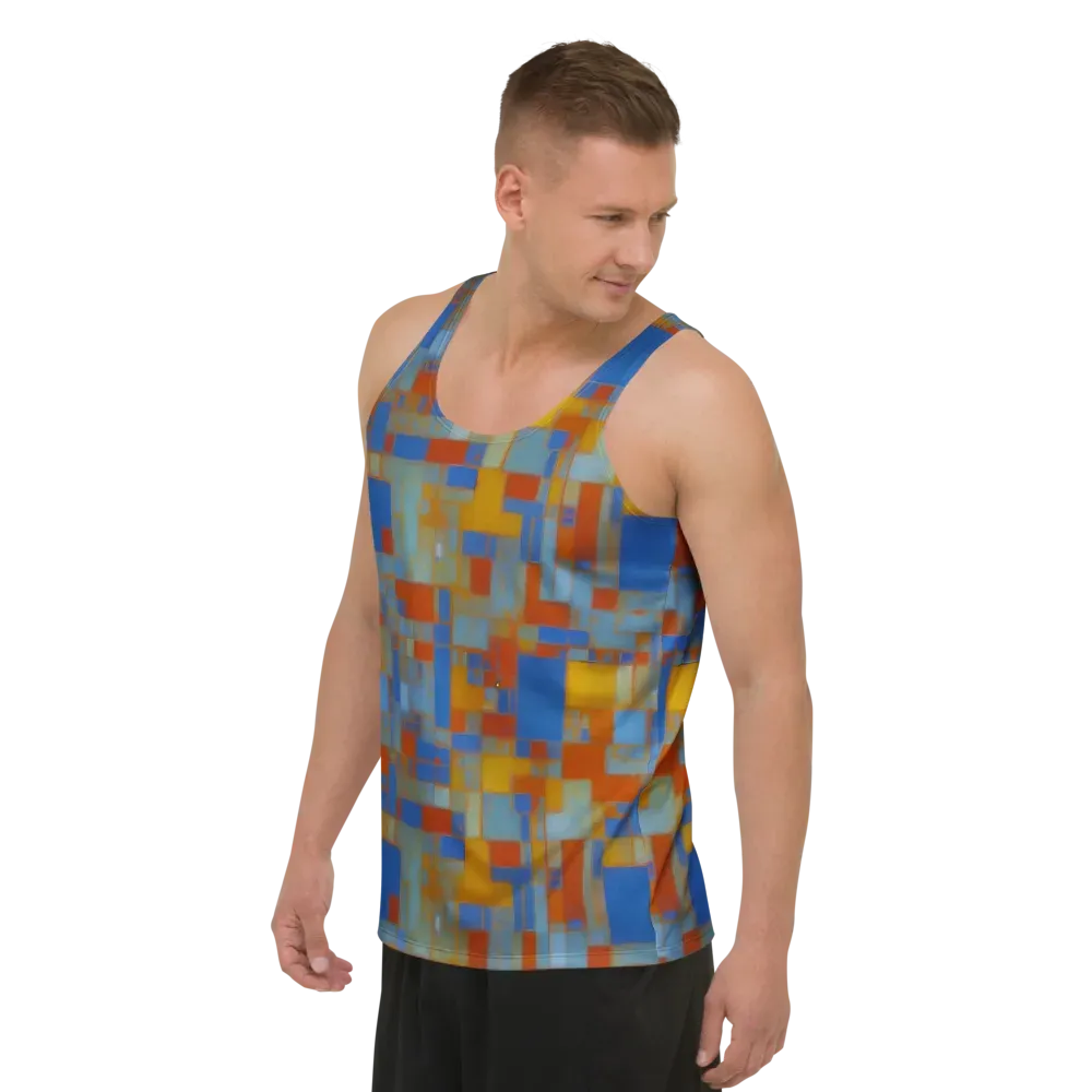 Modernist Current on Men's Tank Top — Left Front
