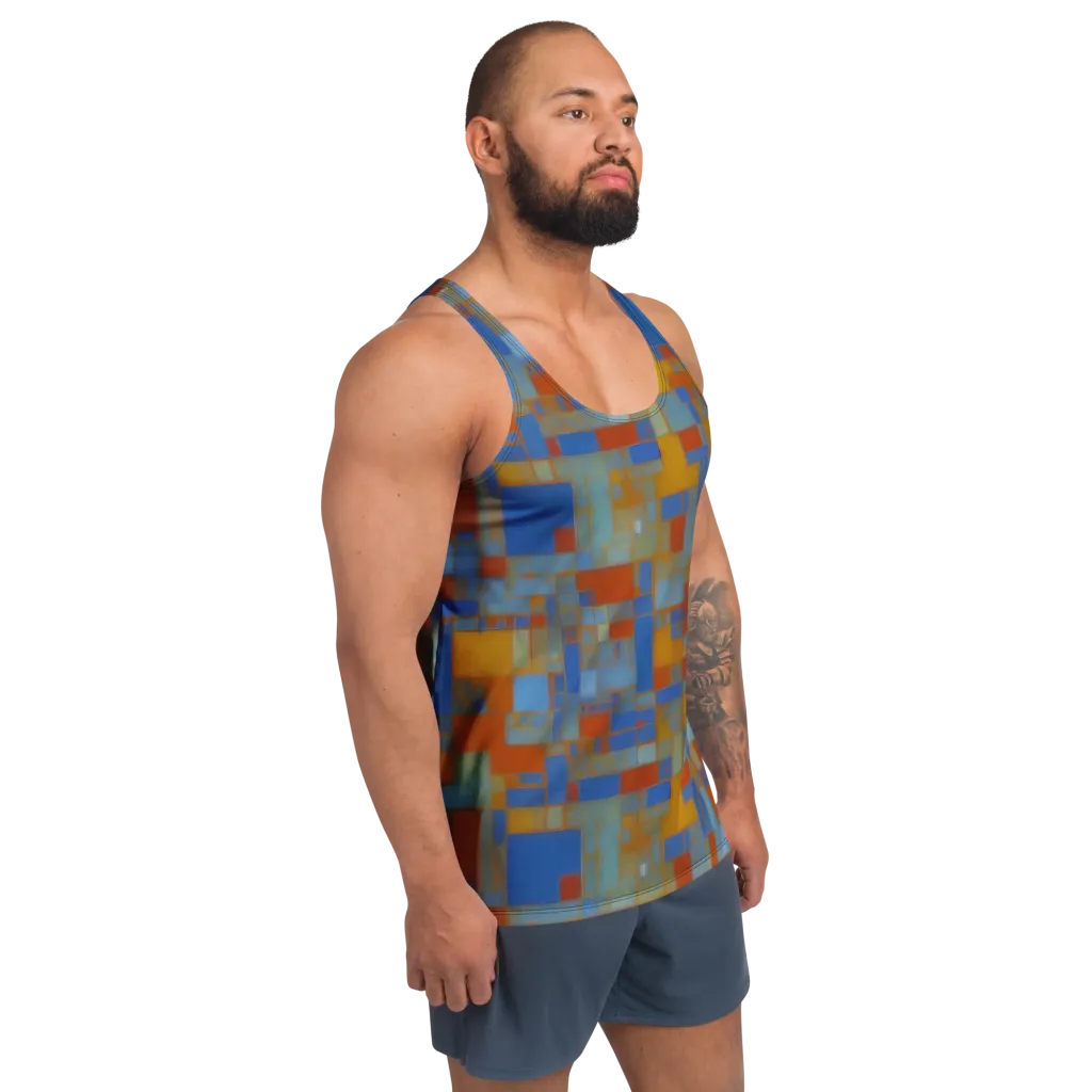 Modernist Current on Men's Tank Top — Right Front