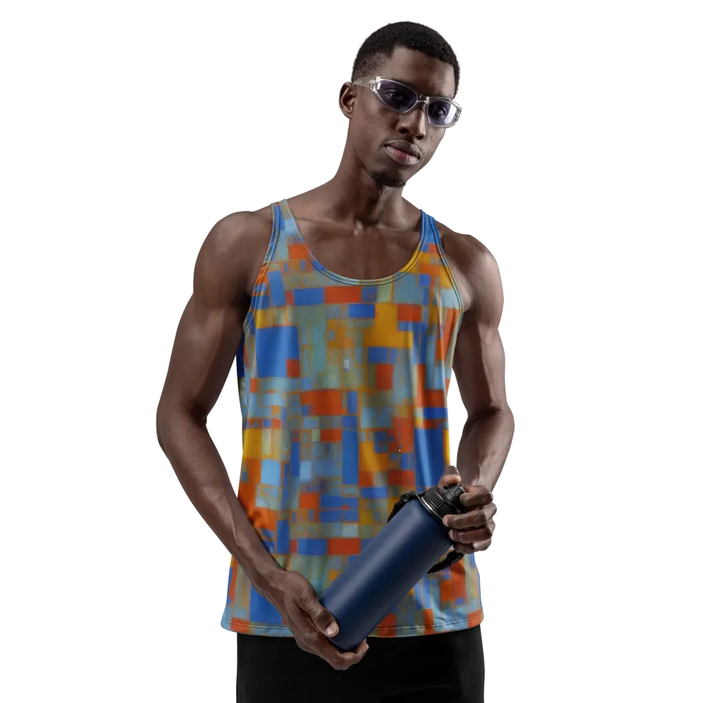 Modernist Current on Men's Tank Top — Front