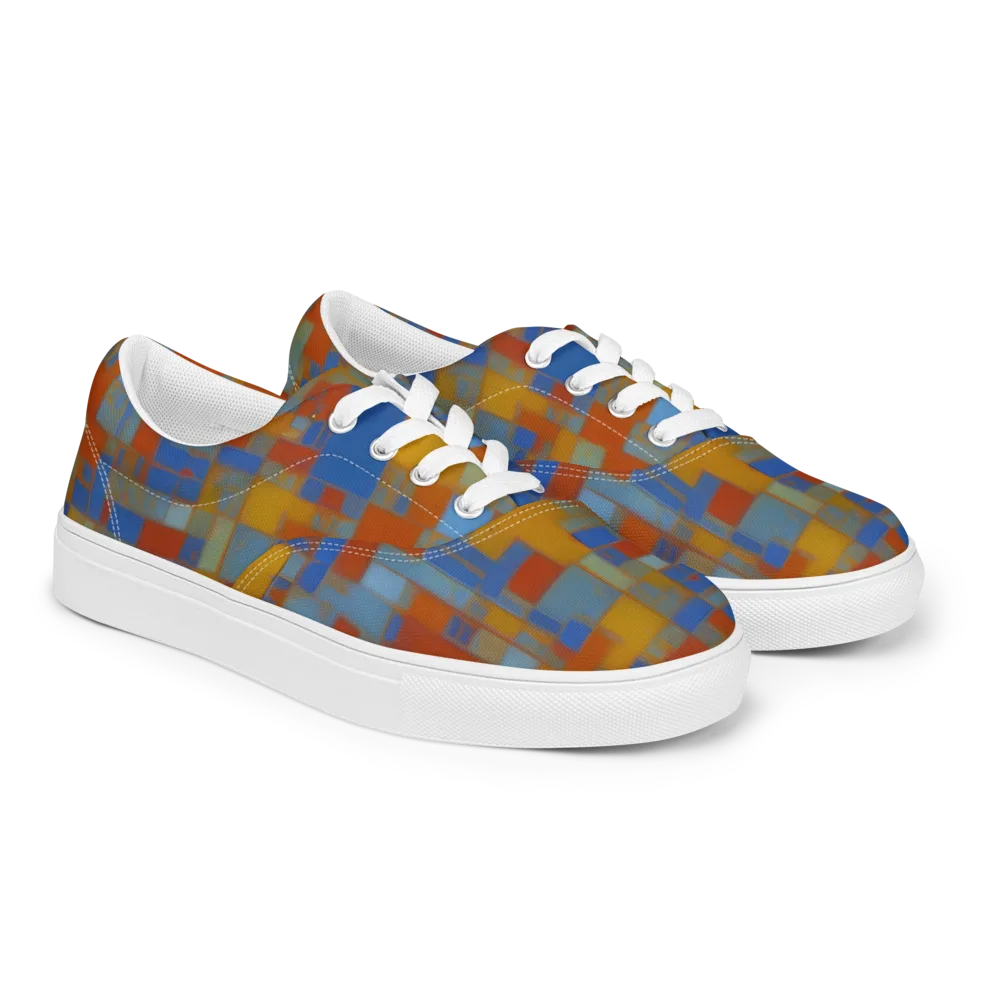 Modernist Current on Men's Lace-Up Canvas Shoes — Right Front