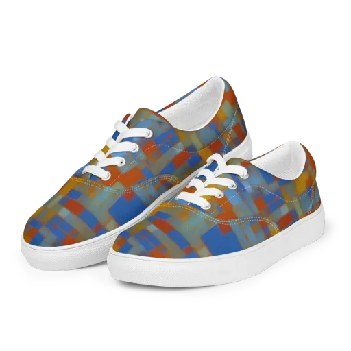 Modernist Current on a Men's Lace-Up Canvas Shoes