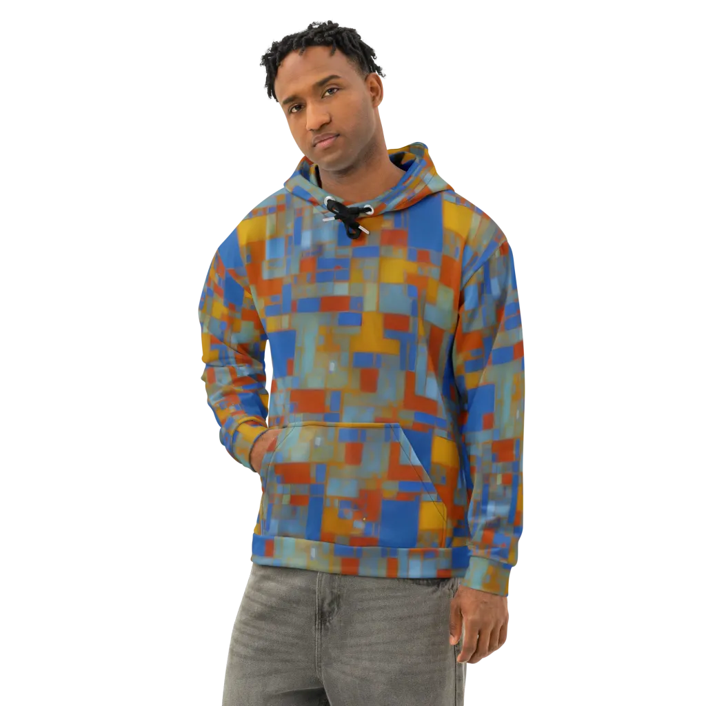 Modernist Current on Cotton Hoodie — Left Front
