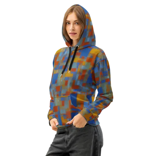 Modernist Current on a Cotton Hoodie