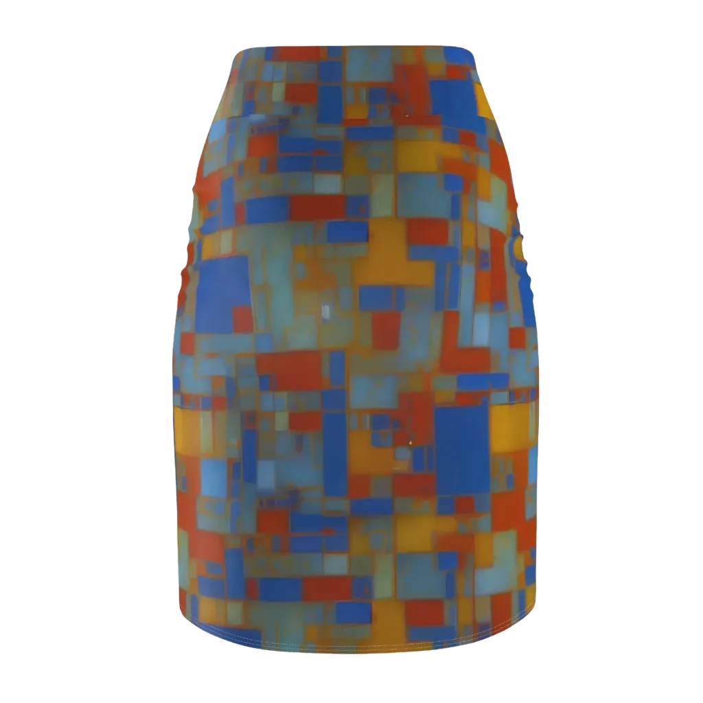 Modernist Current on Pencil Skirt — Back