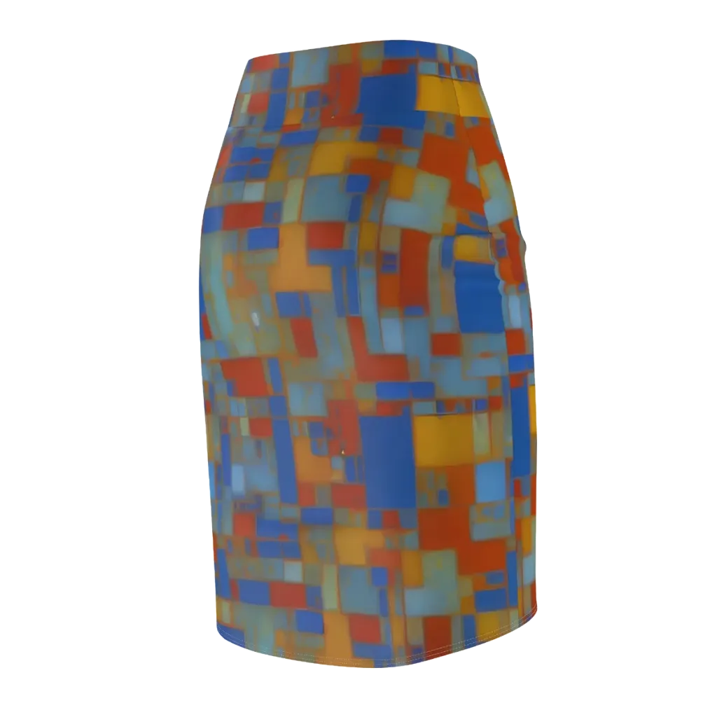 Modernist Current on Pencil Skirt — Back Side