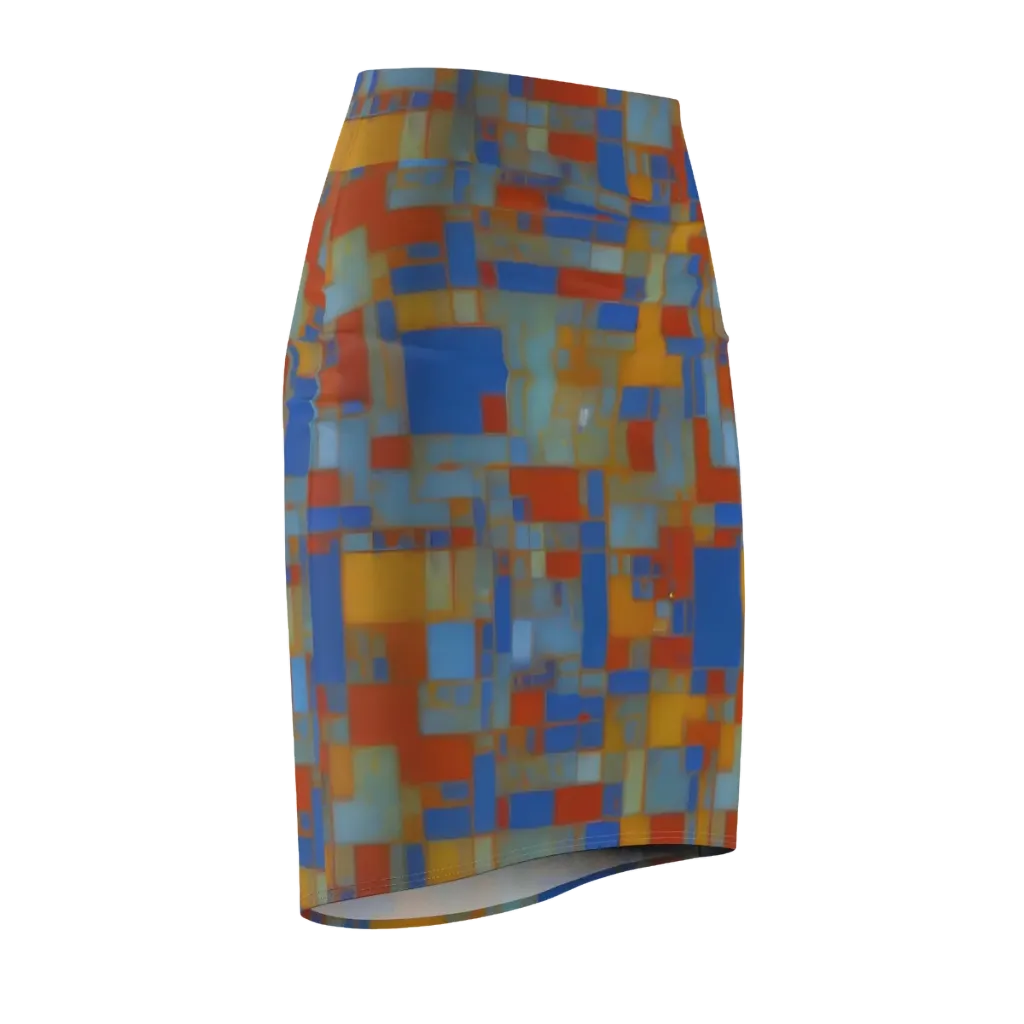 Modernist Current on Pencil Skirt — Front Side