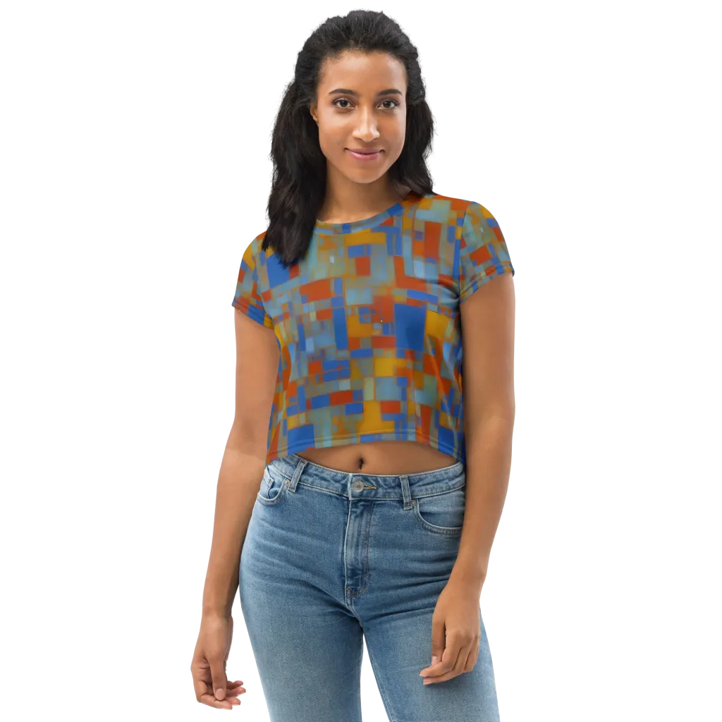 Modernist Current on Crop Tee — Front