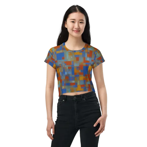 Modernist Current on a Crop Tee