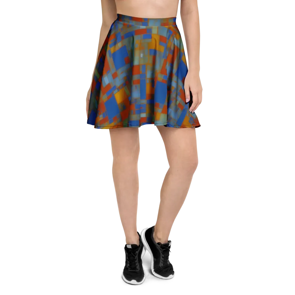 Modernist Current on Skater Skirt — Front