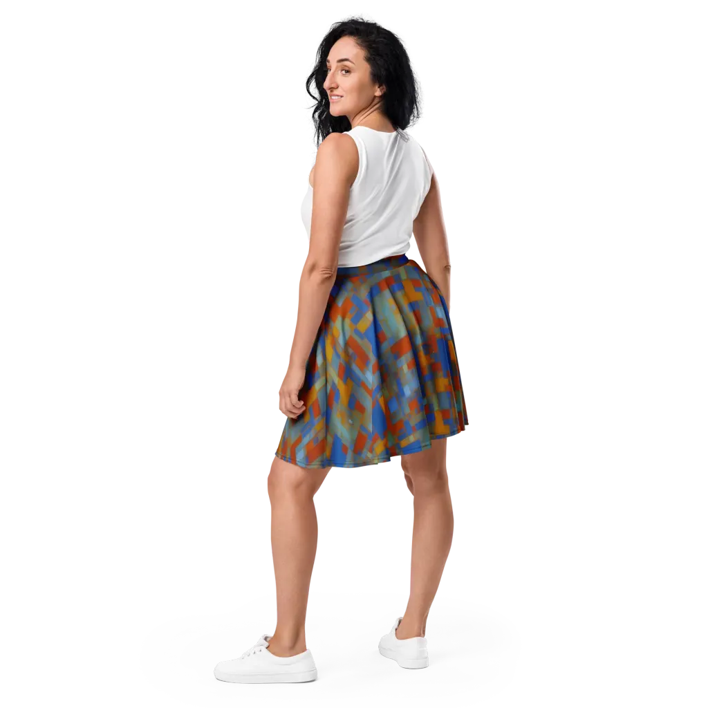 Modernist Current on Skater Skirt — Back