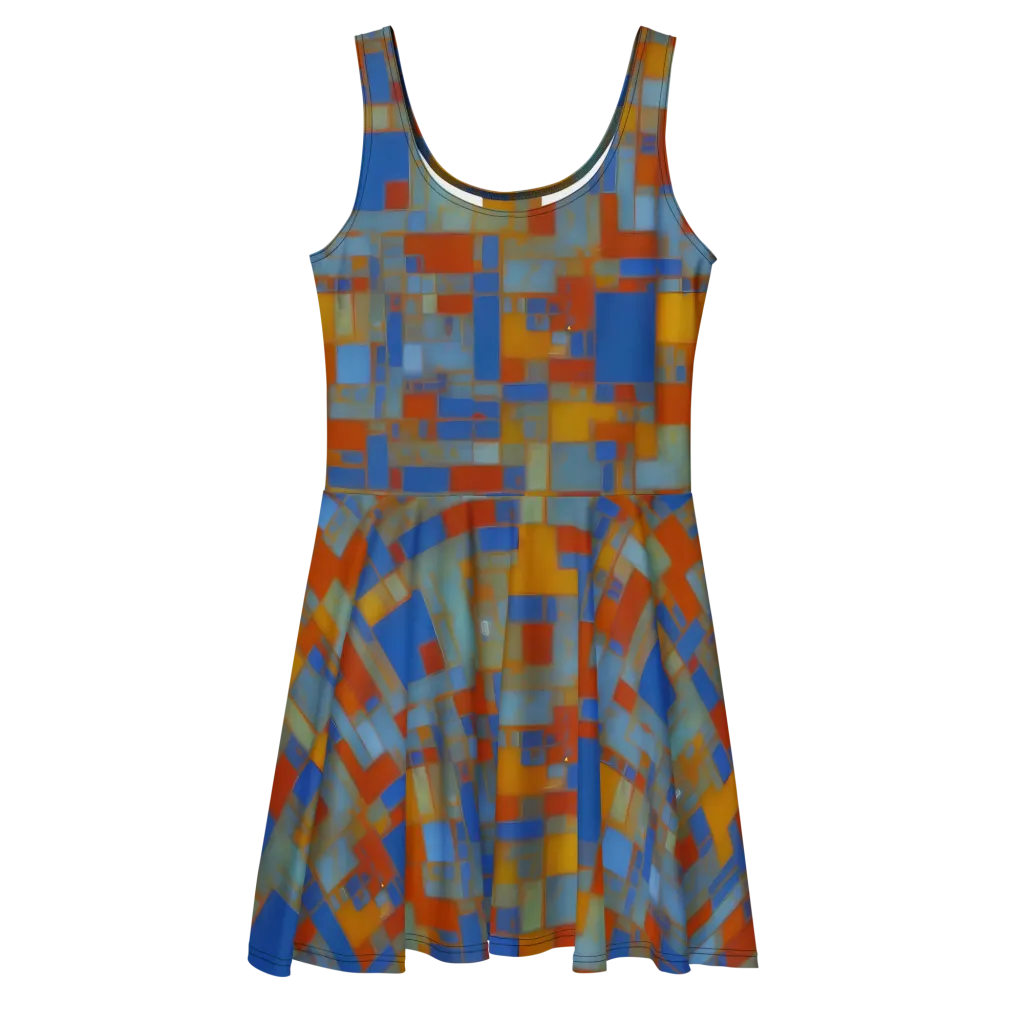 Modernist Current on Skater Dress — Front