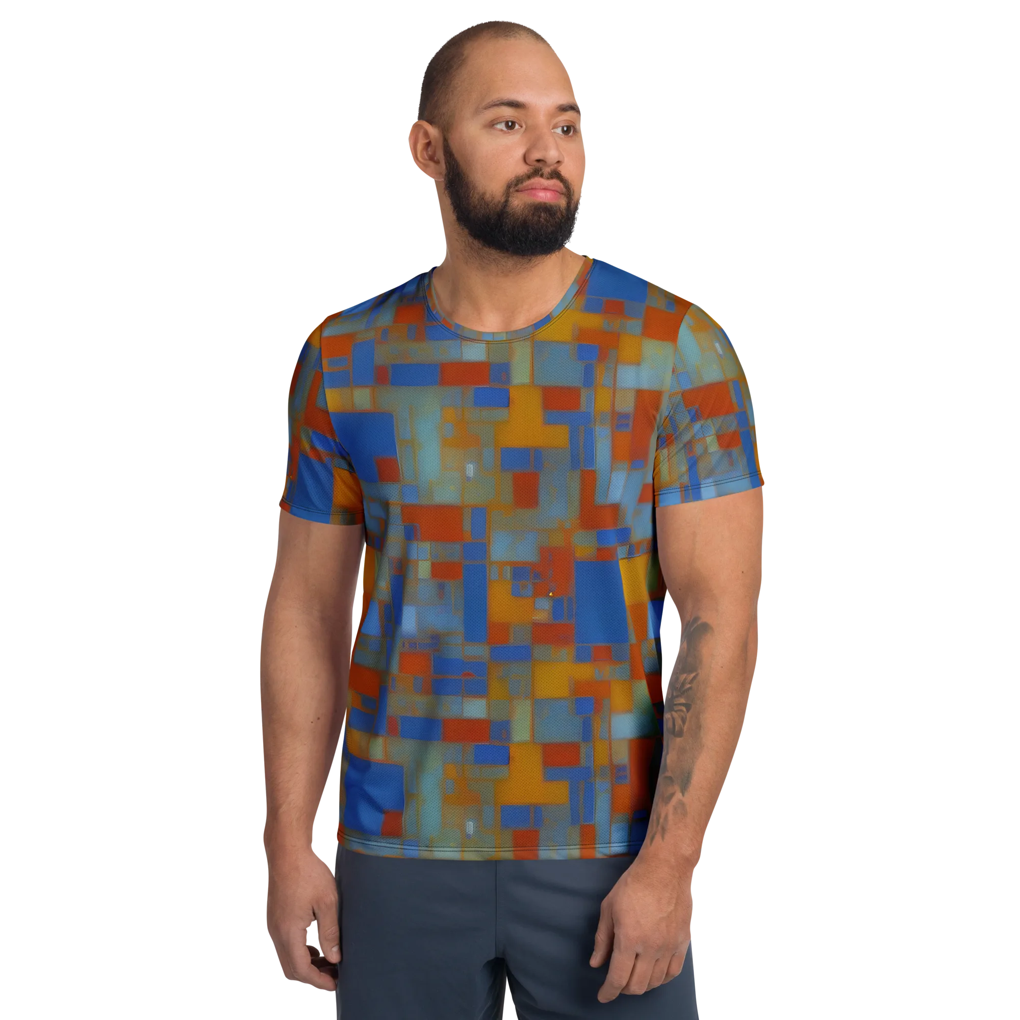 Modernist Current on Men's Athletic T-Shirt — Front