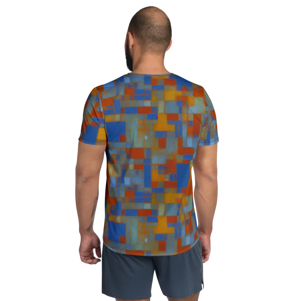 Modernist Current on Men's Athletic T-Shirt — Back