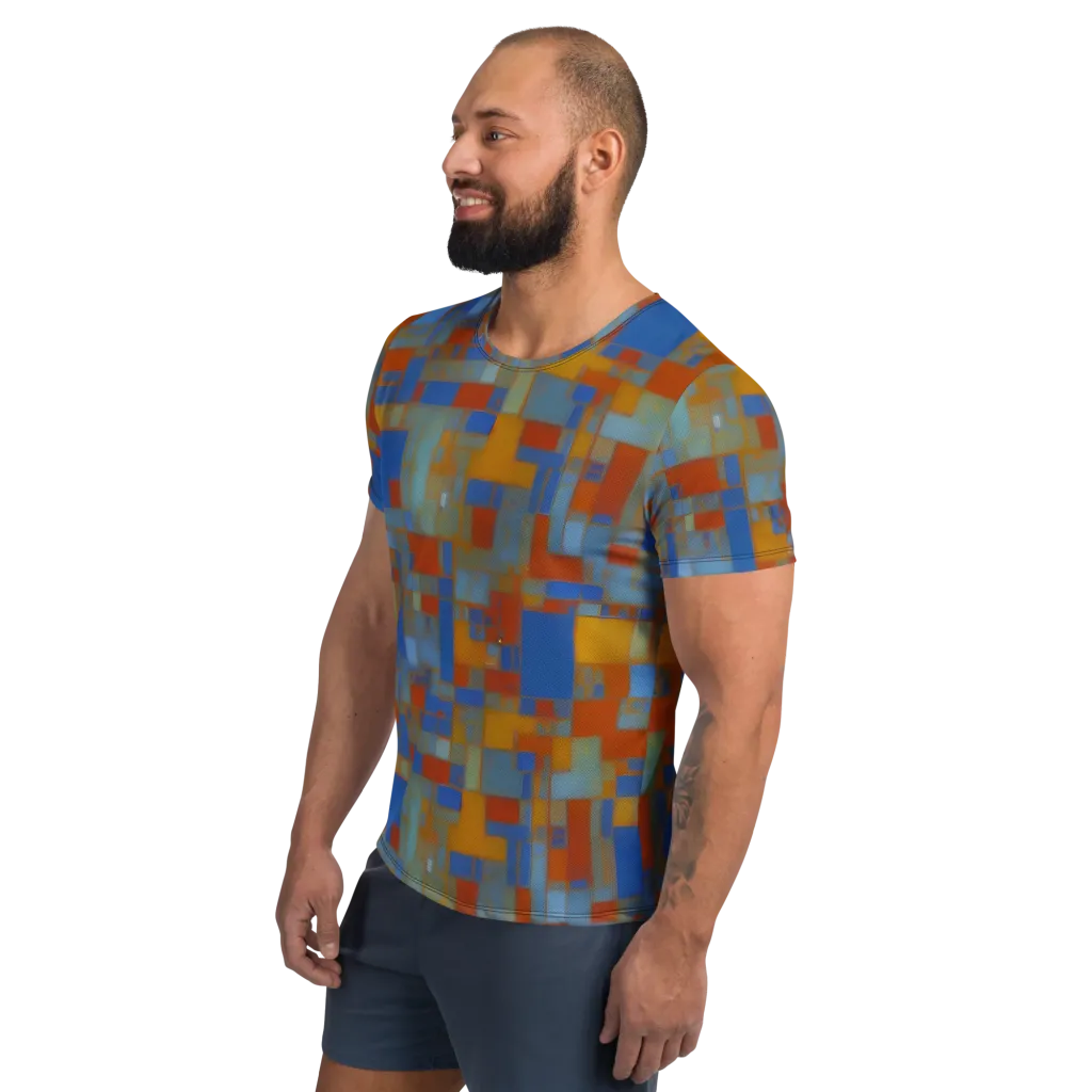 Modernist Current on Men's Athletic T-Shirt — Left