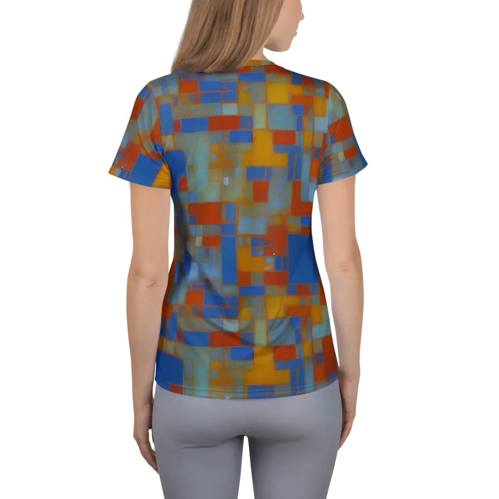 Modernist Current on Women's Athletic T-Shirt — Back
