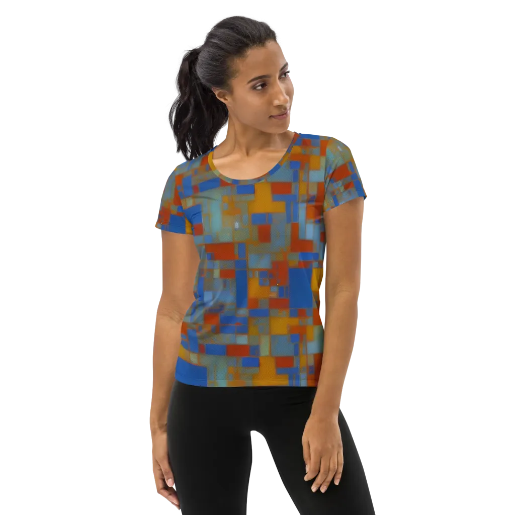 Modernist Current on Women's Athletic T-Shirt — Front