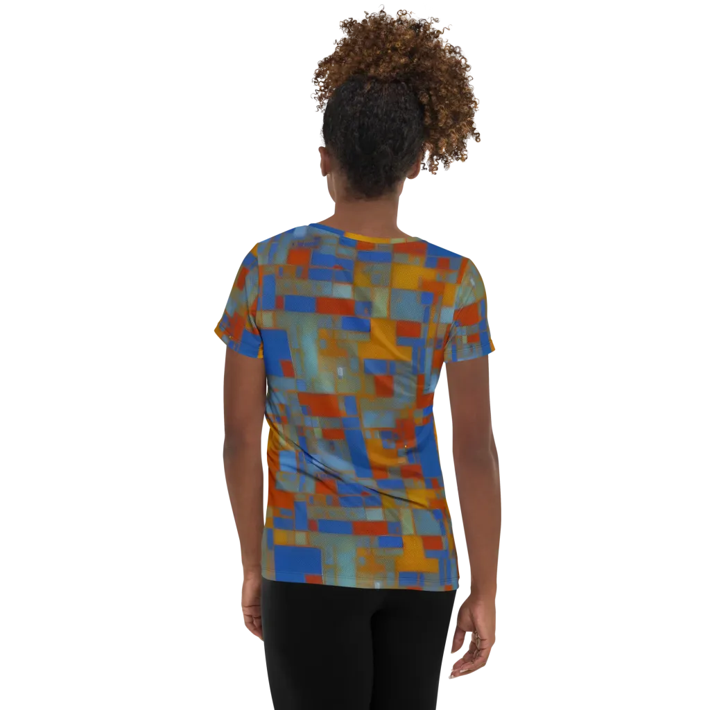Modernist Current on Women's Athletic T-Shirt — Back