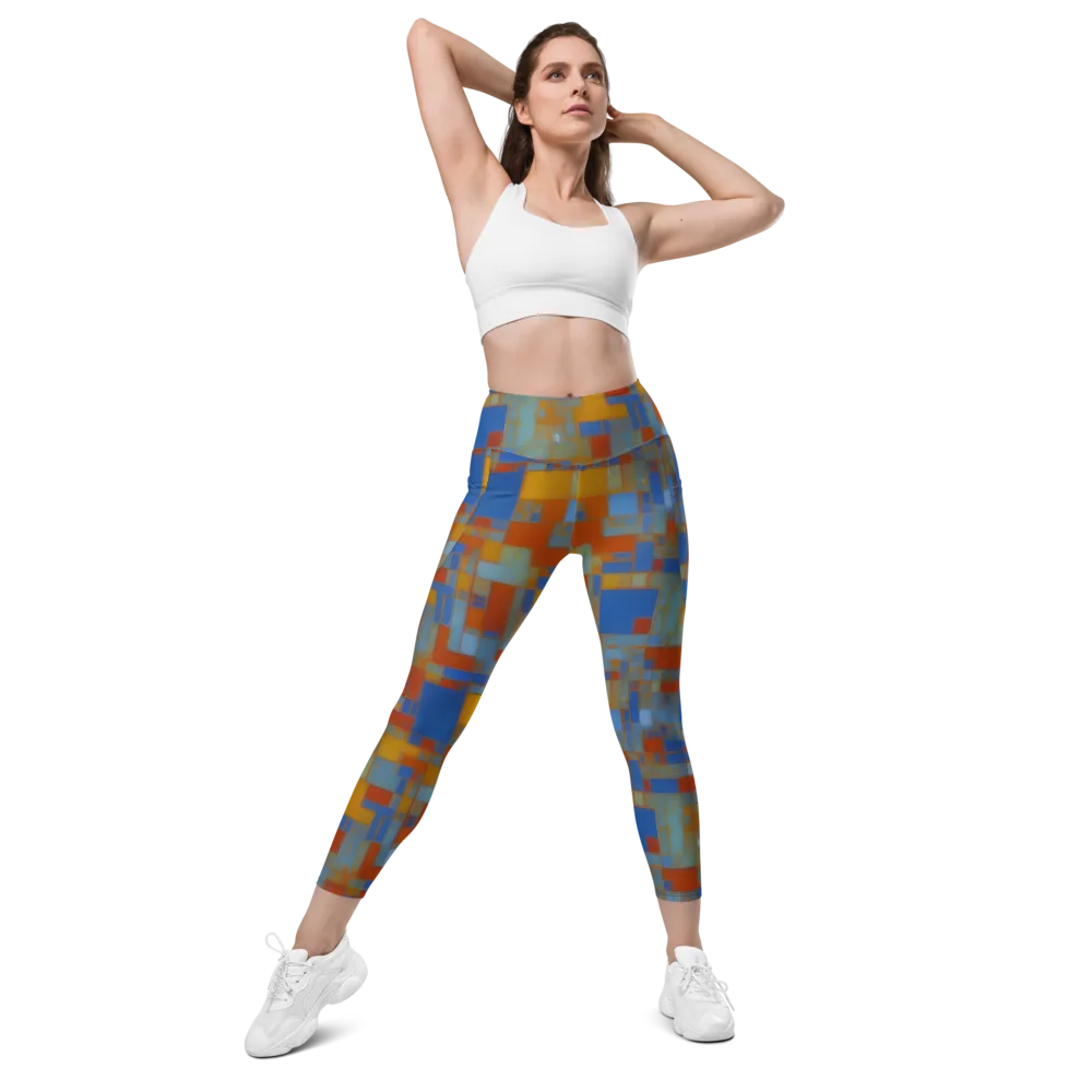 Modernist Current on Leggings with Pockets — Front