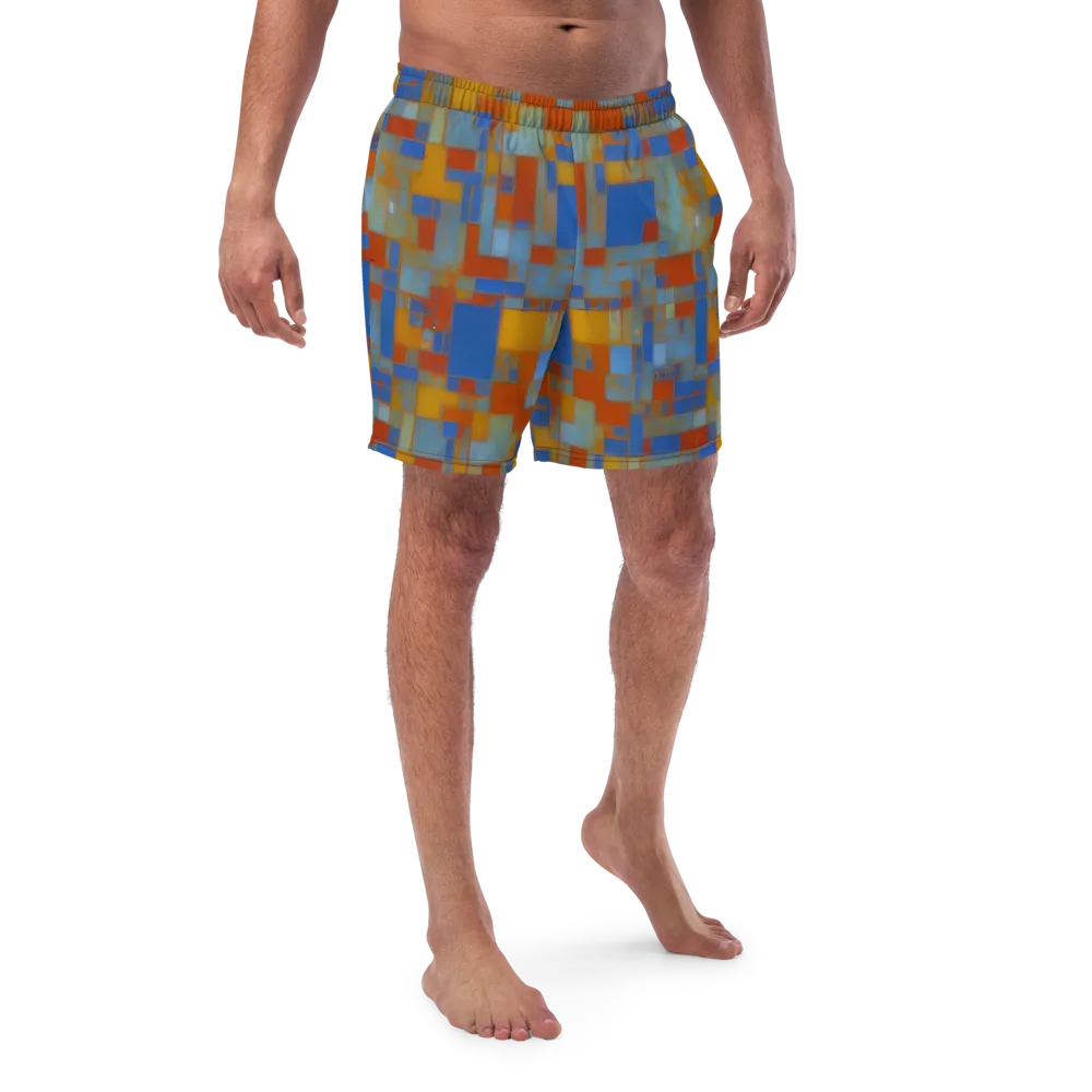 Modernist Current on Swim Trunks — Front