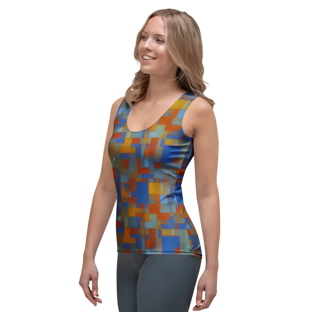 Modernist Current on Women's Tank Top — Left Front