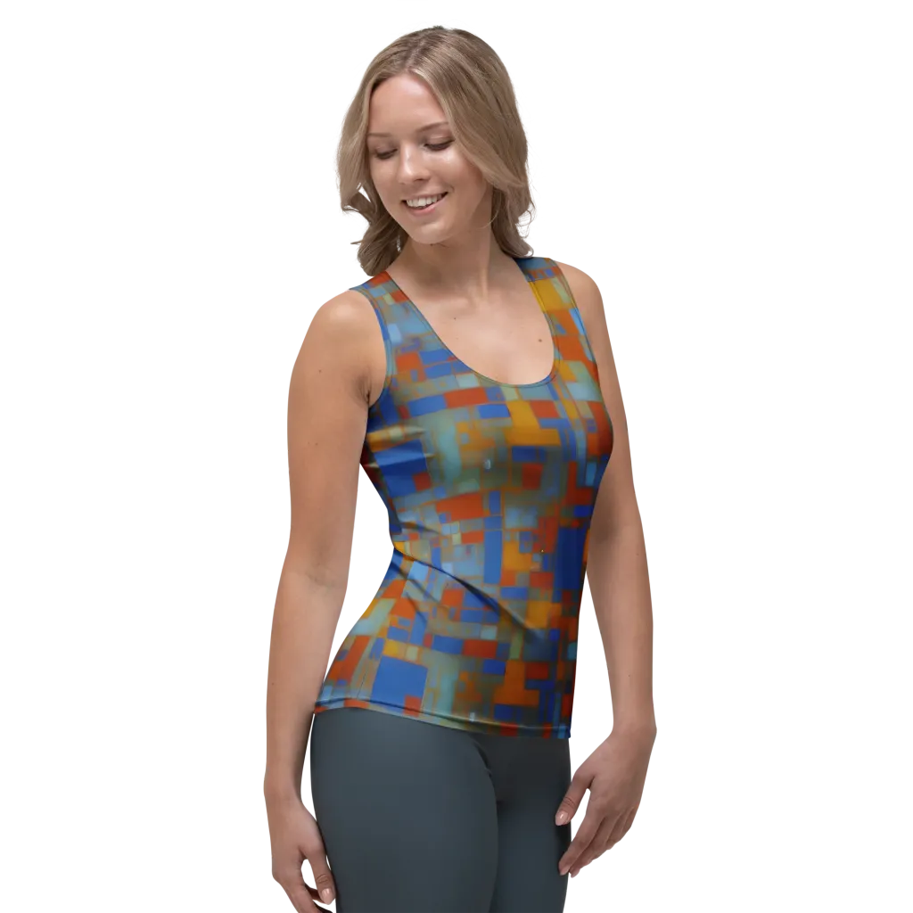 Modernist Current on Women's Tank Top — Right Front