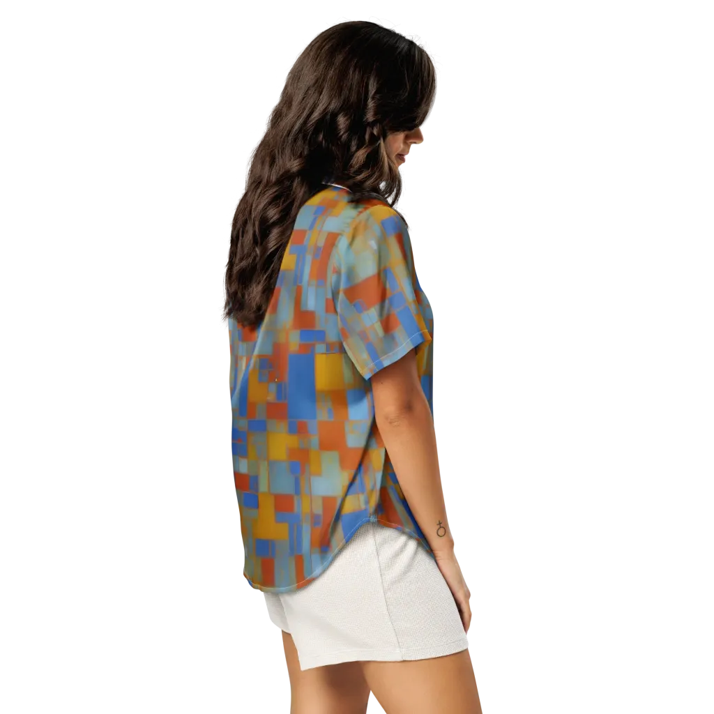 Modernist Current on Women's Short Sleeve Pajama Top — Right Back