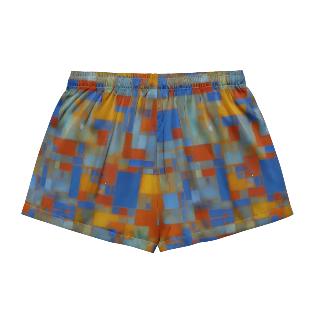 Modernist Current on Women's Pajama Shorts — Back