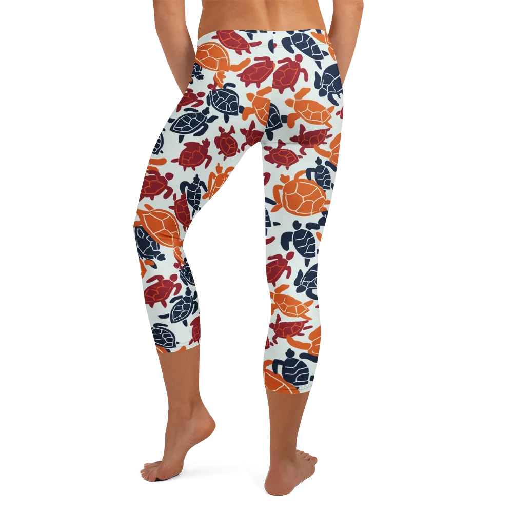 Carapace Parade on Capri Leggings — Back