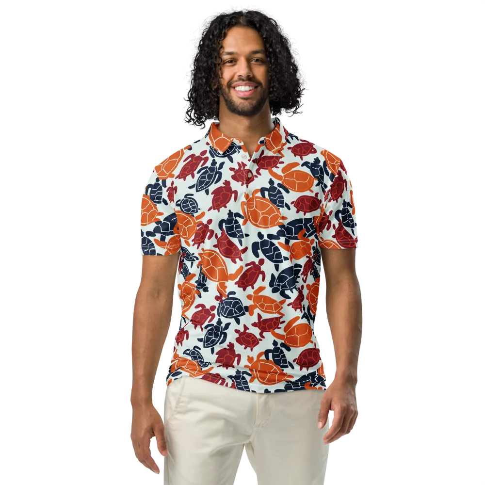 Carapace Parade on Men's Slim Fit Polo Shirt — Front