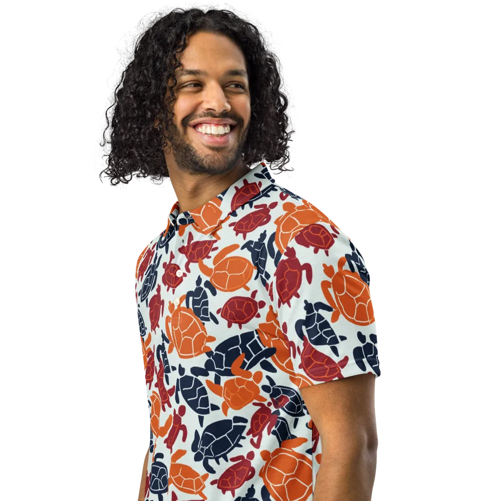 Carapace Parade on Men's Slim Fit Polo Shirt — Left Front