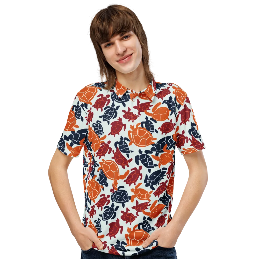 Carapace Parade on Men's Slim Fit Polo Shirt — Front