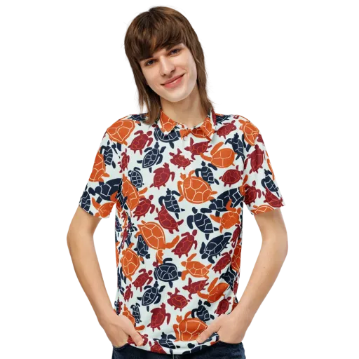 Carapace Parade on a Men's Slim Fit Polo Shirt