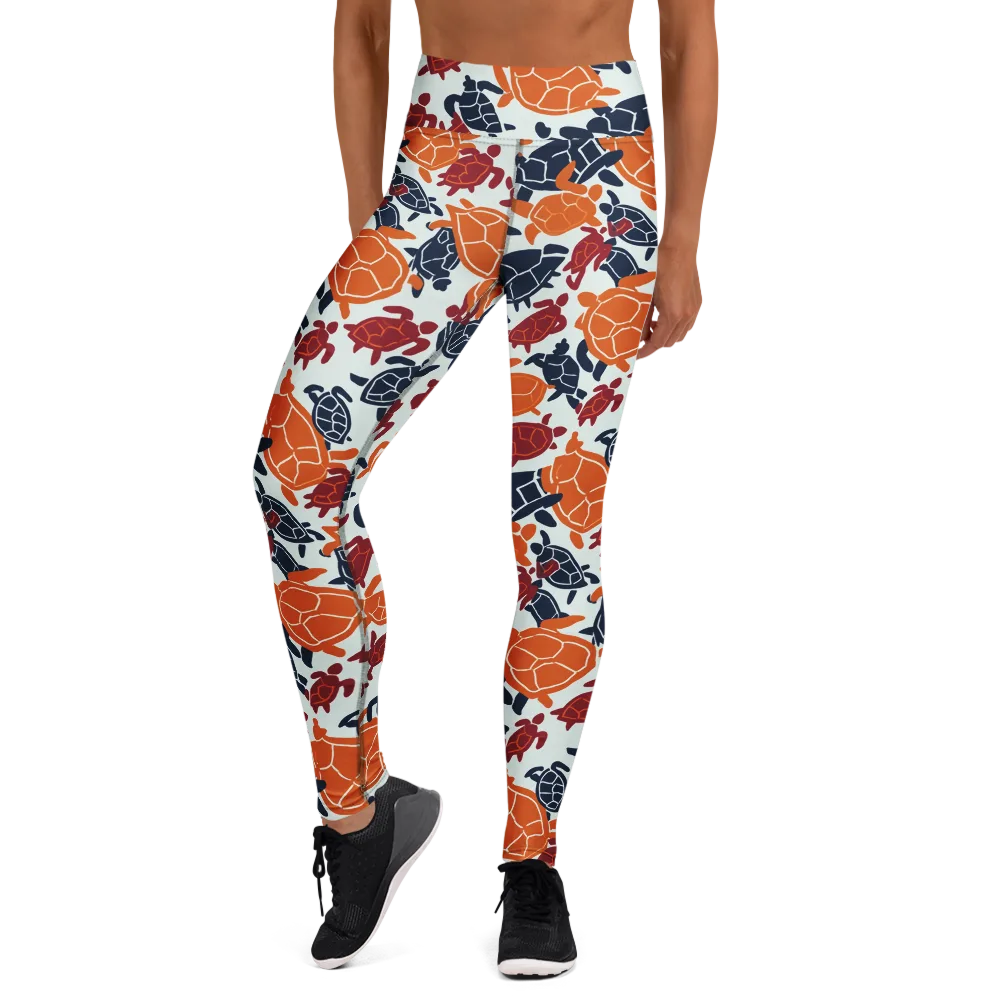 Carapace Parade on Yoga Leggings — Front