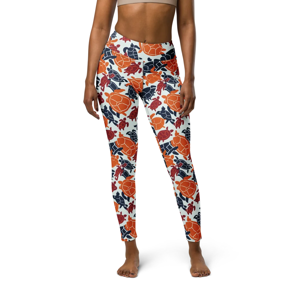 Carapace Parade on Yoga Leggings — Front
