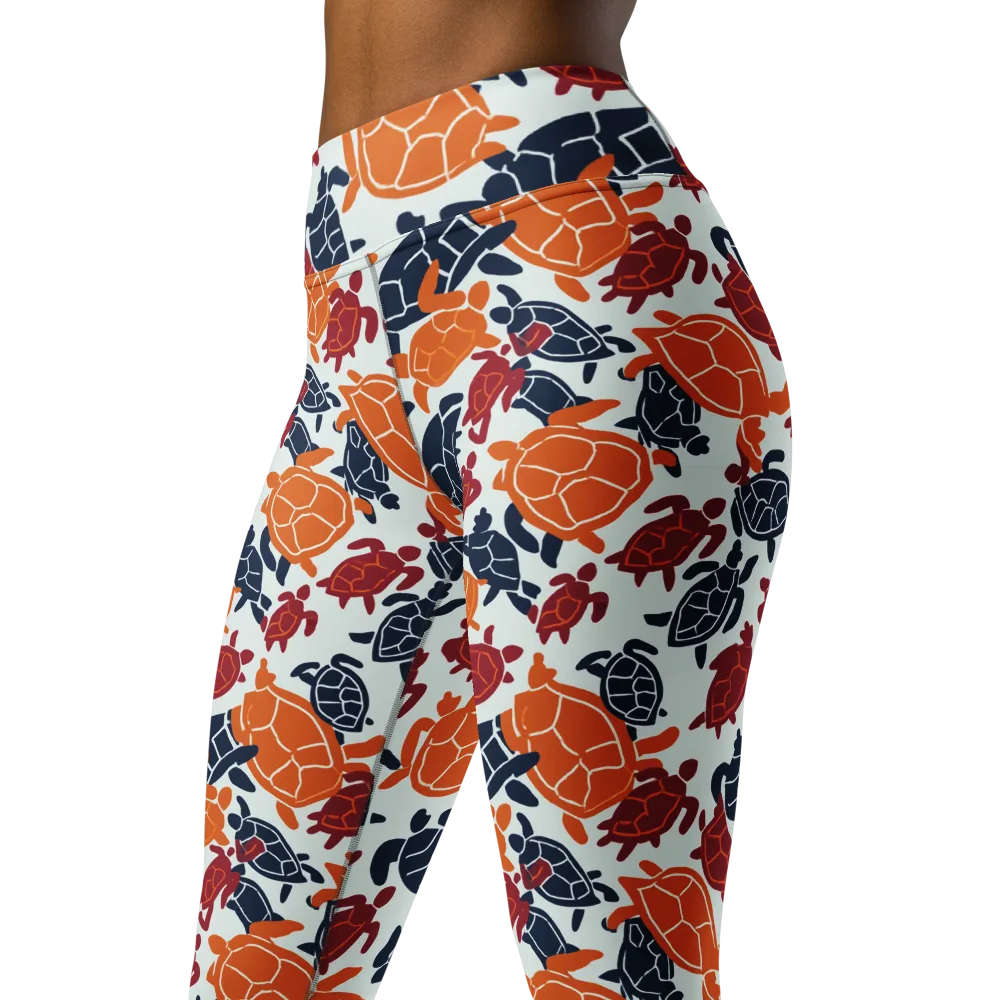Carapace Parade on Yoga Leggings — Left Front